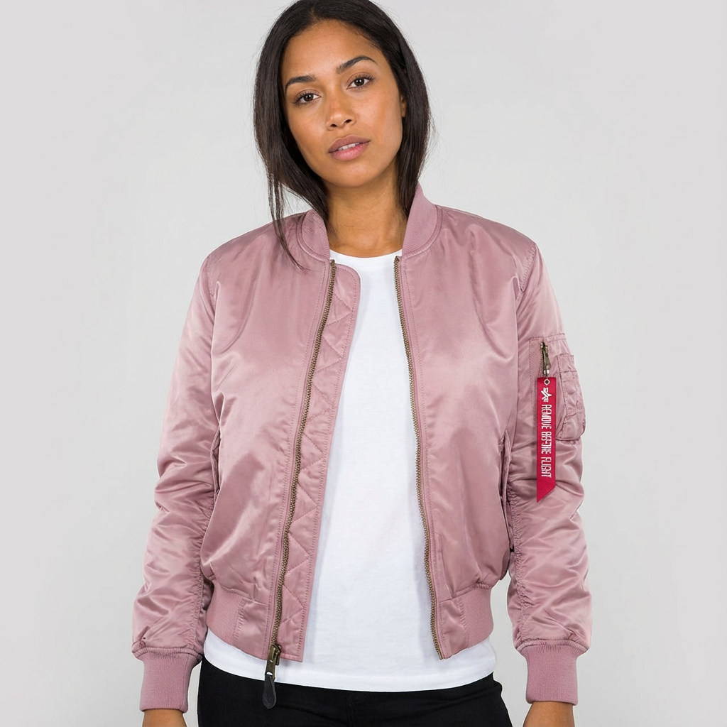 Classic Satin Bomber Jacket with Utility Pockets, view 12