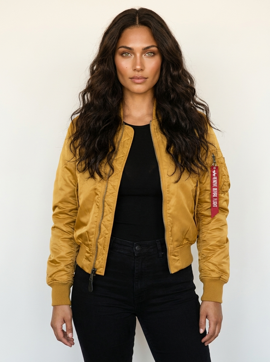 Classic Satin Bomber Jacket with Utility Pockets, view 14