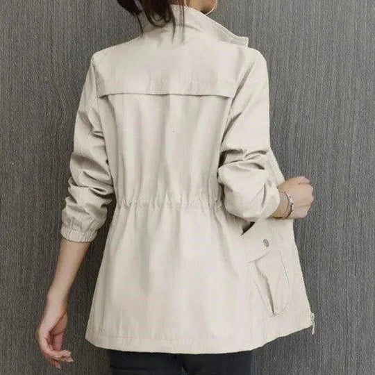 Lightweight Waterproof Trench Jacket in Beige