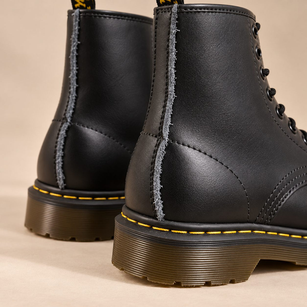 Vegan leather lace-up boots, view 5