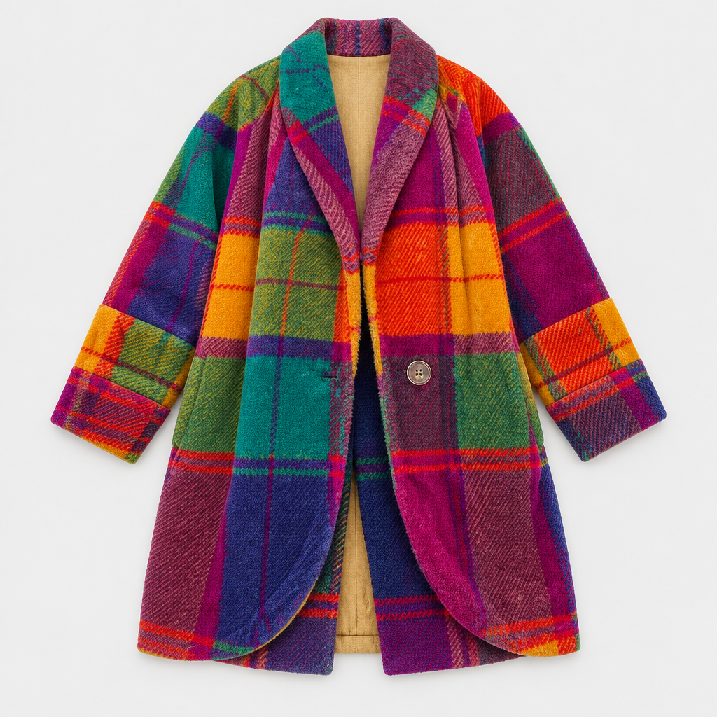 Oversized Check Coat