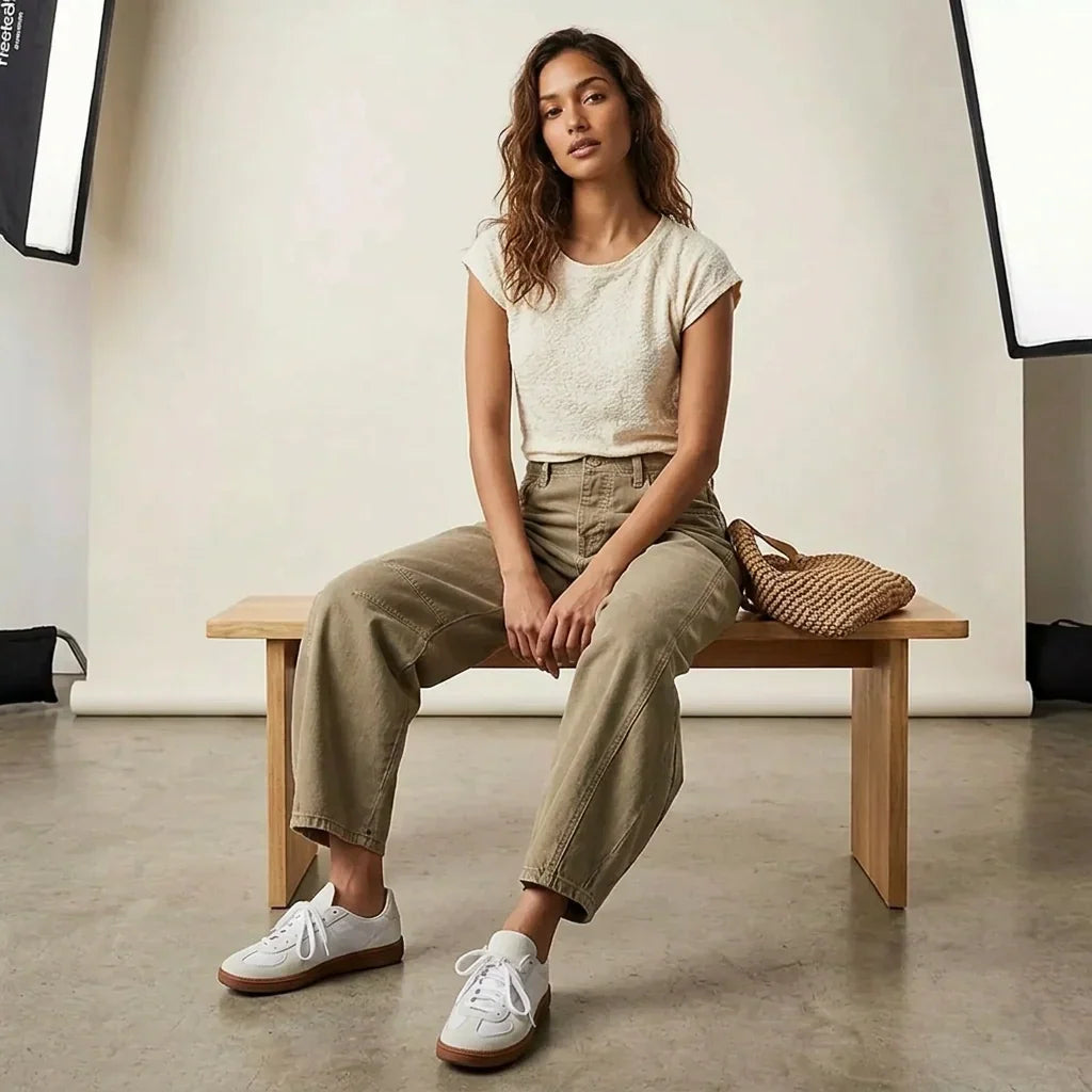 Relaxed Barrel Leg Jeans with High Waist, view 15