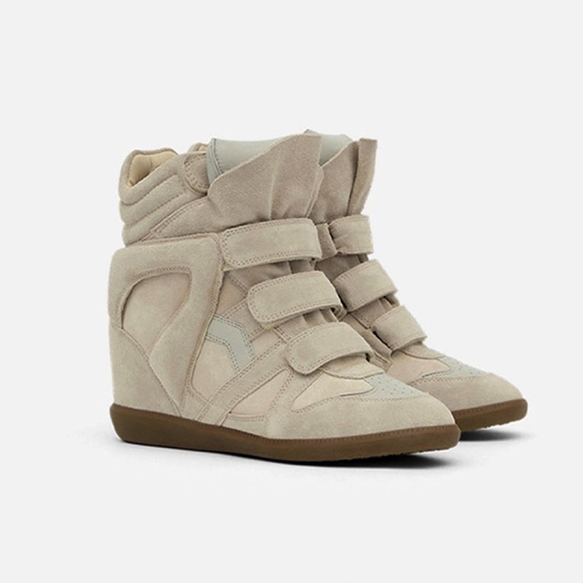 Women's hidden wedge high-top trainers, view 2