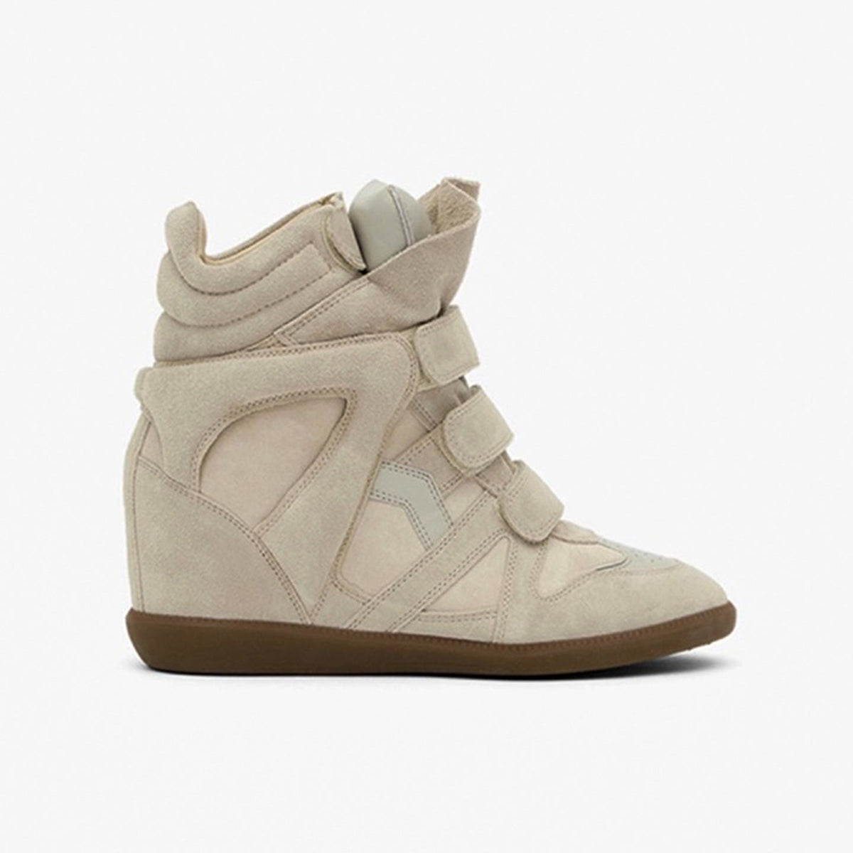 Women's hidden wedge high-top trainers, view 3