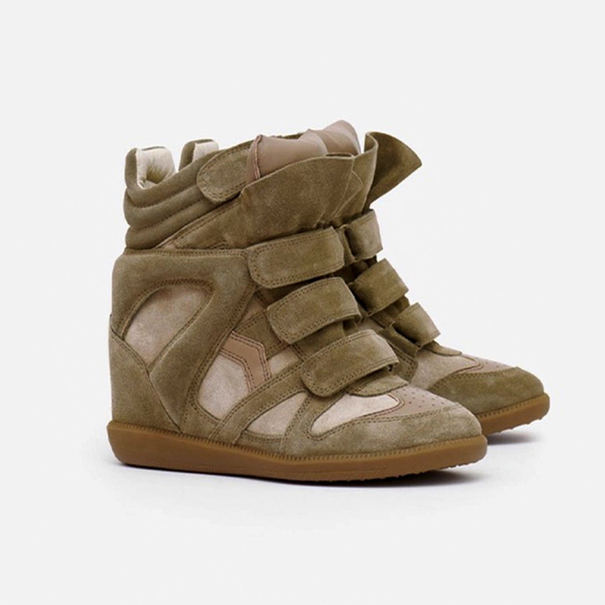 Women's hidden wedge high-top trainers, view 7