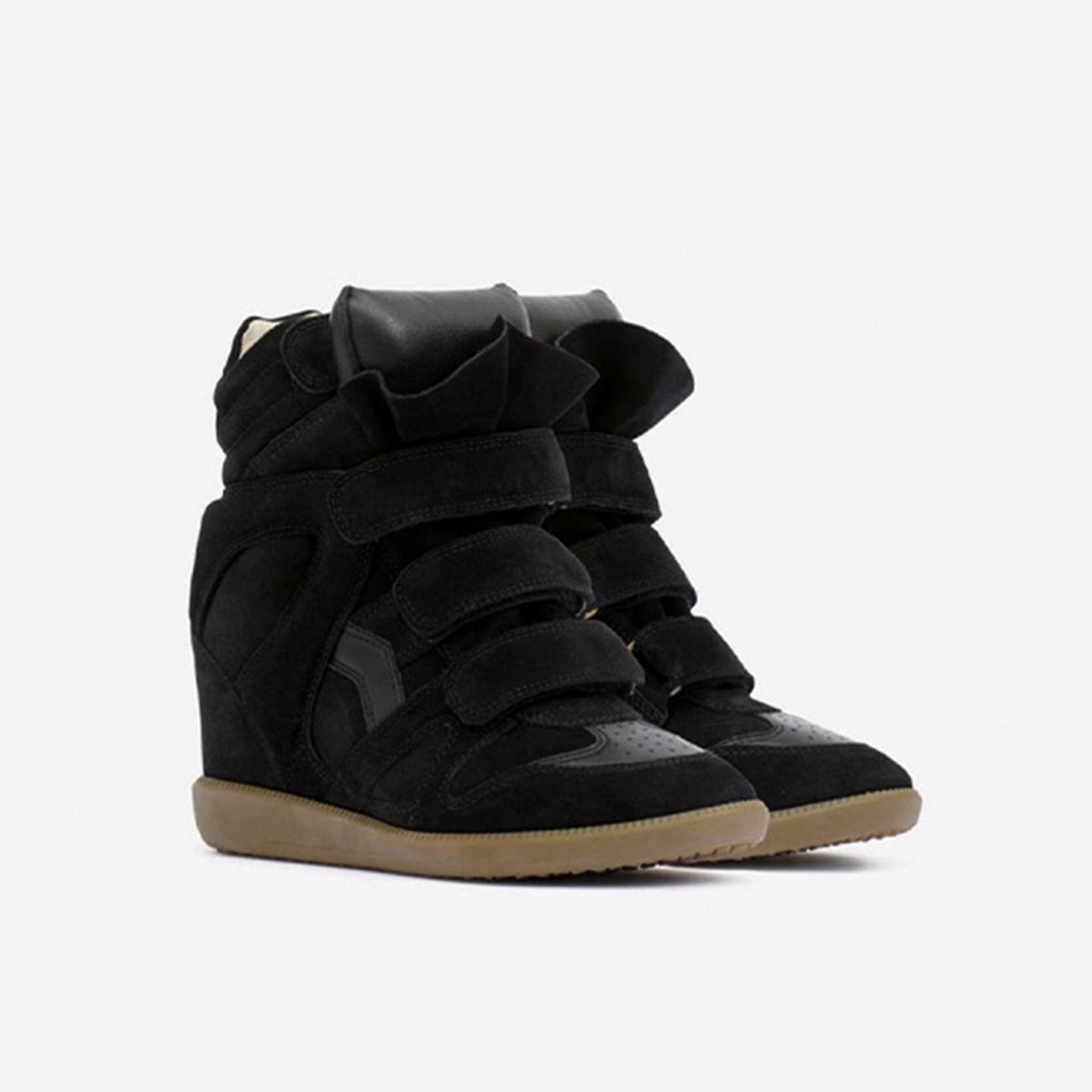 Women's hidden wedge high-top trainers, view 8