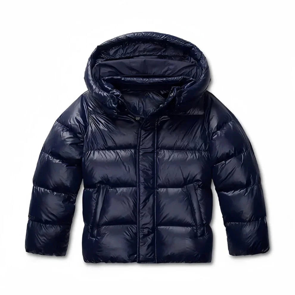 Women's hooded puffer jacket, view 4