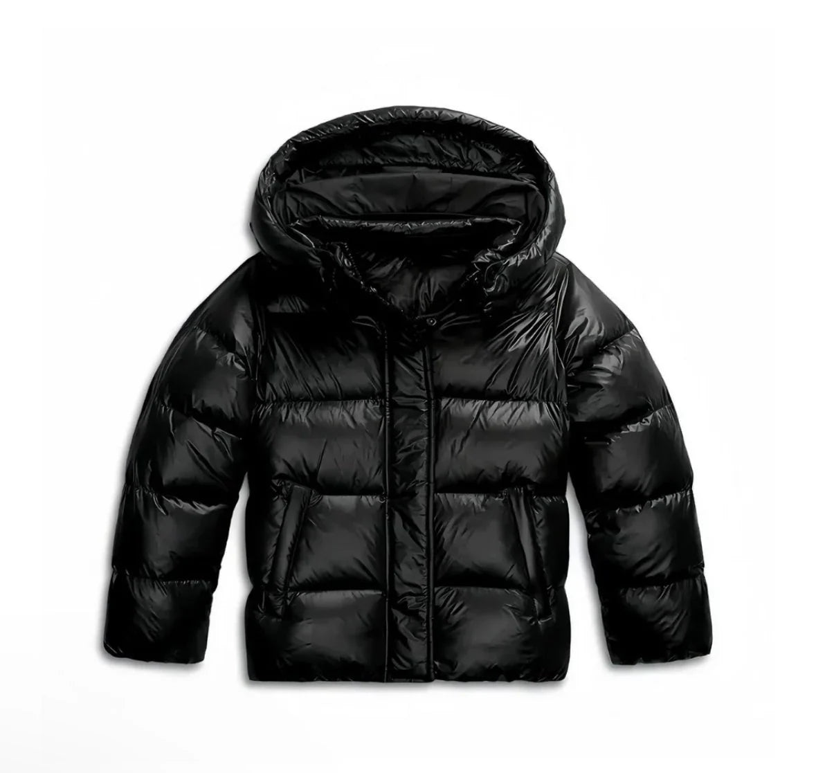 Women's hooded puffer jacket, view 6