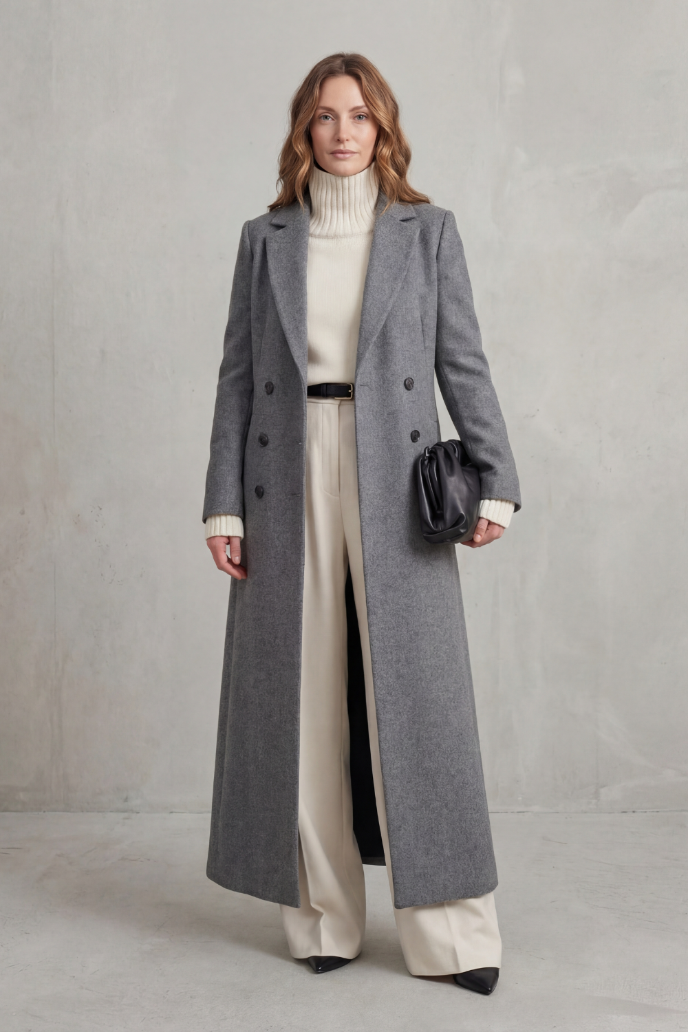 Women's long tailored coat, view 6