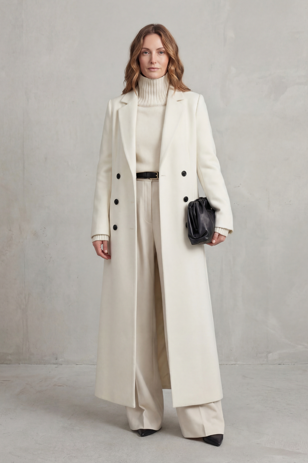 Women's long tailored coat, view 8