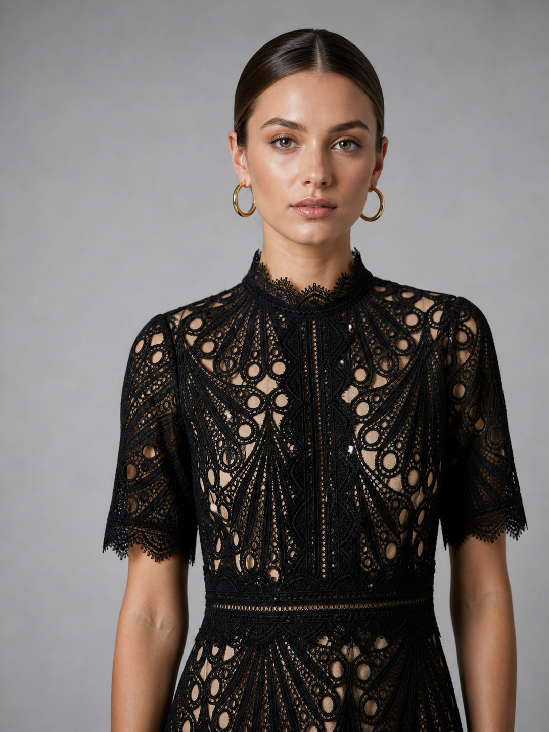 Ingrid | Women's Lace A-Line Midi Wedding Guest Dress